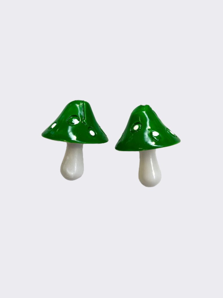 Big Mushroom Earrings - Green - Shekou Woman New Zealand | Australia