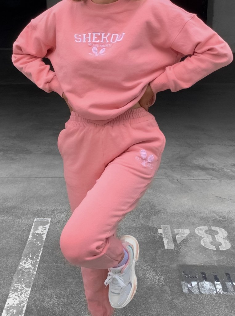 Tennis Society Sweater- Dusty Pink - Shekou Woman New Zealand